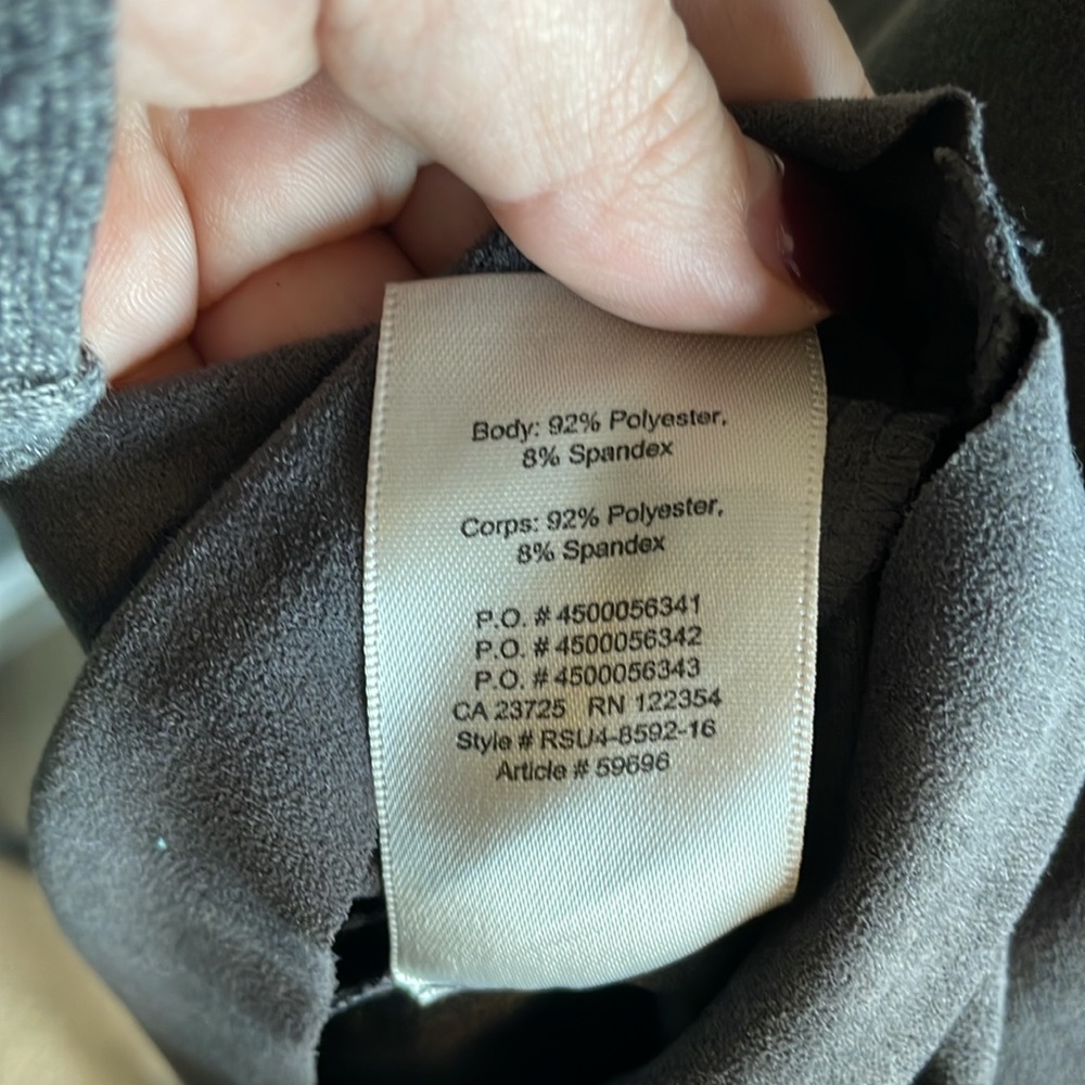 EC Wilfred Montbrun Faux Suede Deep V-Neck Aline Mini Dress - Size 6 - Picture 5 of 5